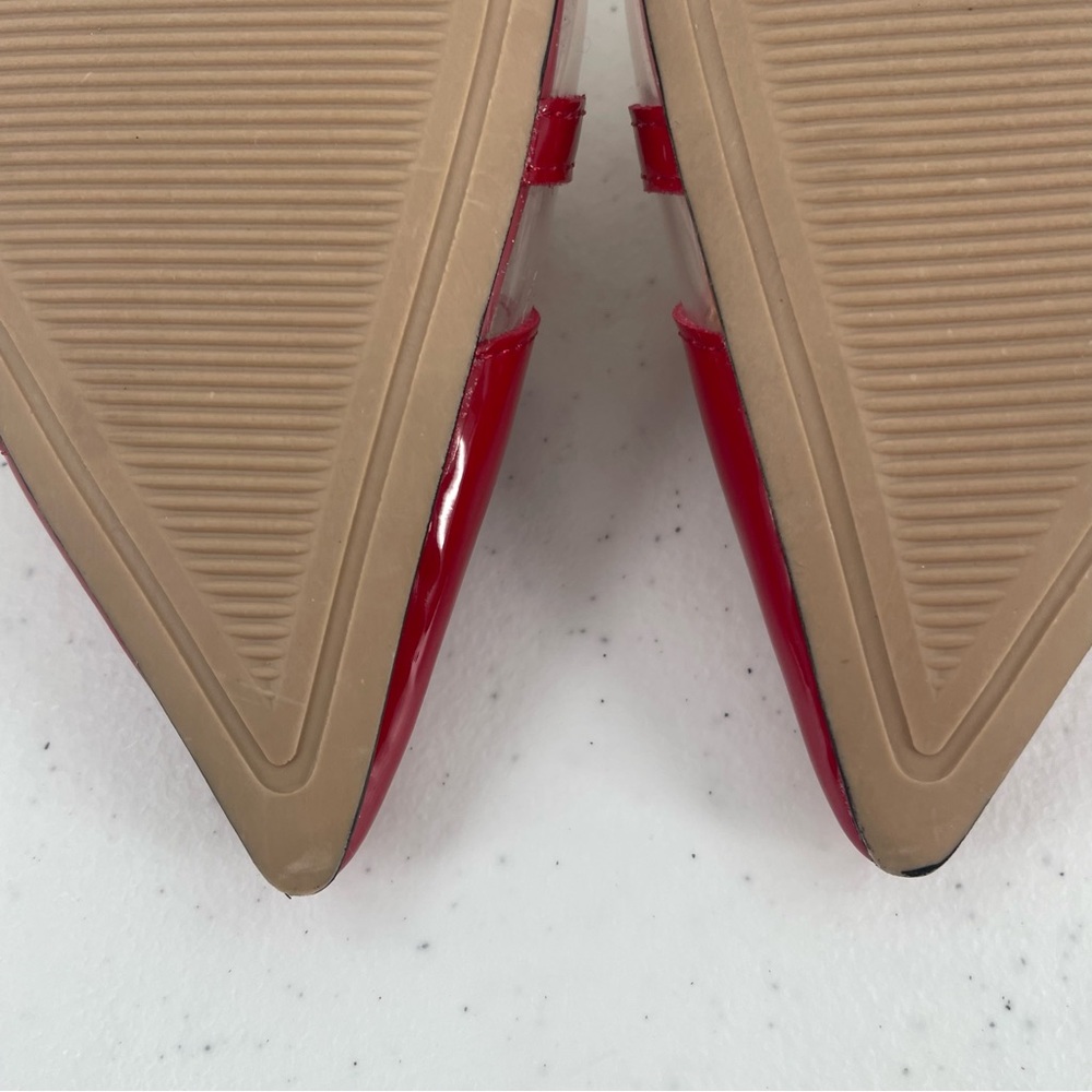 NWT A New Day Eleanor Heart Slingback Kitten Heels Red Patent Clear Shoes - Picture 8 of 8